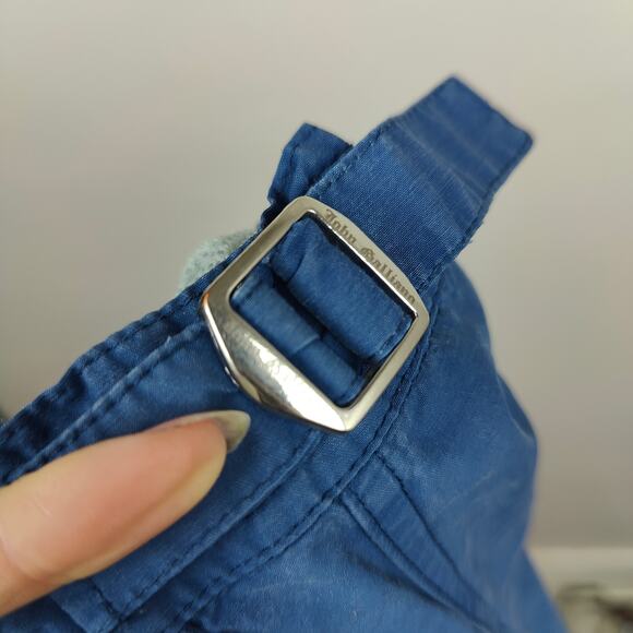 Vintage Y2K John Galliano Swim Shorts Mens Small Blue Cargo Buckled Beach Trunks - Picture 7 of 12